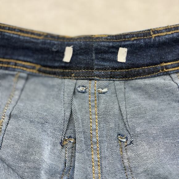 mango MNG Catherine Raw Hem High Waist Wide Leg Culotte Jeans Size 18 Dark Blue - Picture 7 of 15